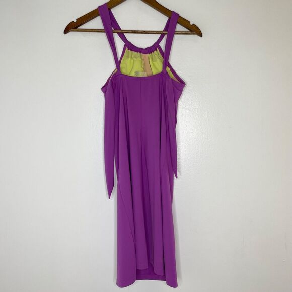 Athleta Purple Nylon Spandex Sleeveless Halter Maxi Dress Size XXS Women’s - Picture 8 of 8